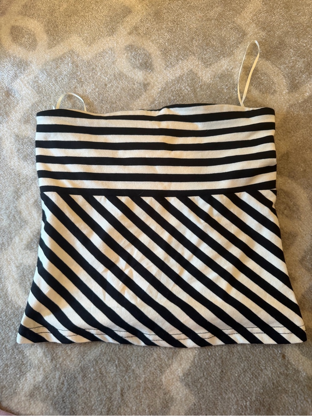 Edikted Black and White Striped Tube Top